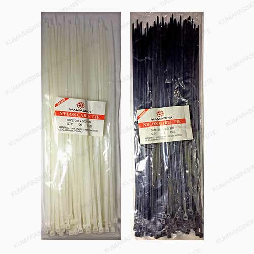 Cable Tie 12 inches 3.6 x 300mm (Black & White) Kumarasinghe Radio